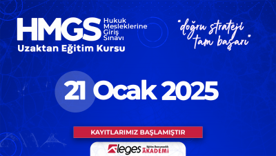  Hukuk Mesleklerine Giriş Sınavı (HMGS) Uzaktan Eğitim
